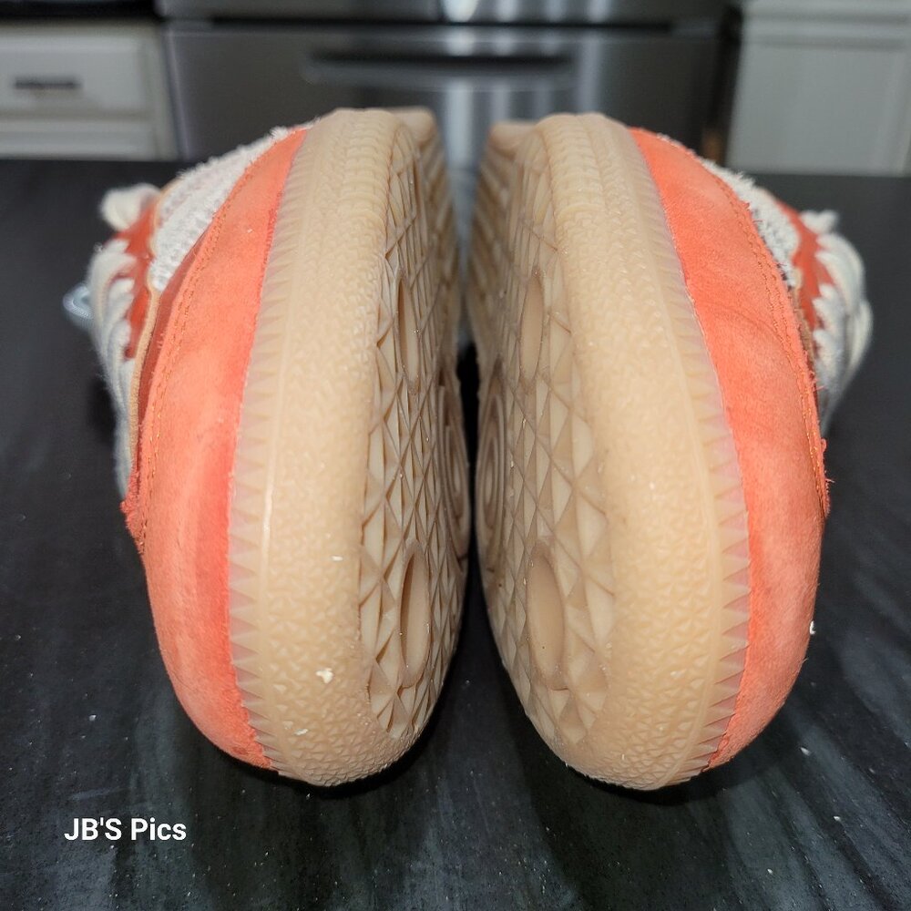 Adidas Samba OG Originals Women's Collegiate Orange & Cream White Gum Sneakers - Picture 12 of 16